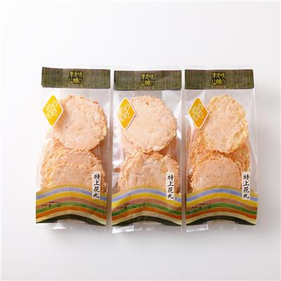 『味の老舗 青山』の<br>えびせんべい「特上花丸」