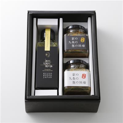 『こと京都』の<br>京の九条の葱の箱 油と味噌ギフト