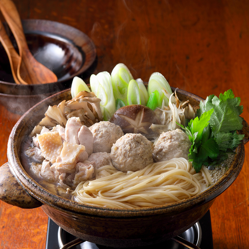 『秋田比内や』の <br>比内地鶏稲庭うどんセットB